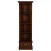Tasmania Solid Mahogany Narrow 1 Drawer Bookcase in Mahogany - Chocolate Wood