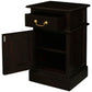Pair of Tasmania Solid Mahogany Timber Bedside Tables in Chocolate - Chocolate Wood
