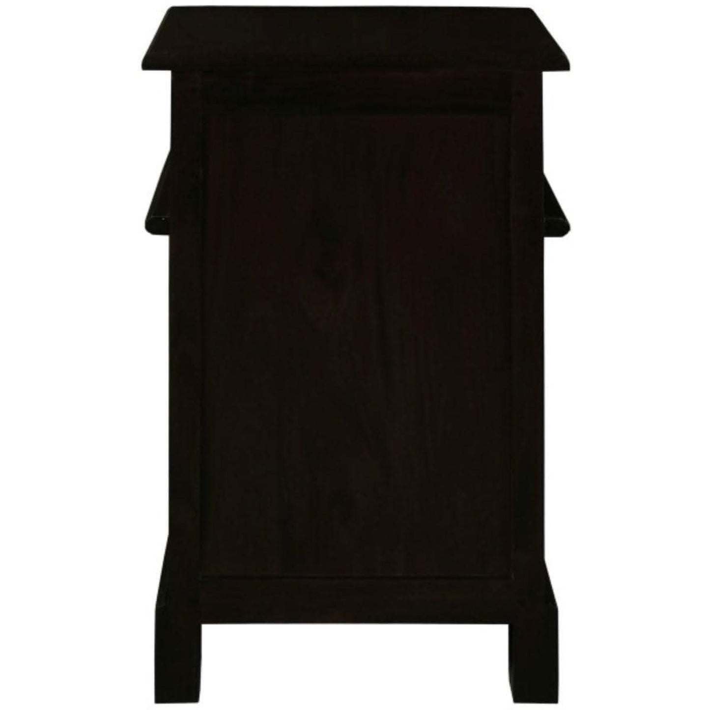 Pair of Tasmania Solid Mahogany Timber Bedside Tables in Chocolate - Chocolate Wood