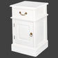 Pair of Tasmania Solid Mahogany Timber Bedside Tables in White - Chocolate Wood