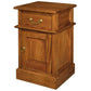 Pair of Tasmania Solid Mahogany Timber Bedside Tables in Light Pecan - Chocolate Wood
