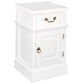 Pair of Tasmania Solid Mahogany Timber Bedside Tables in White - Chocolate Wood