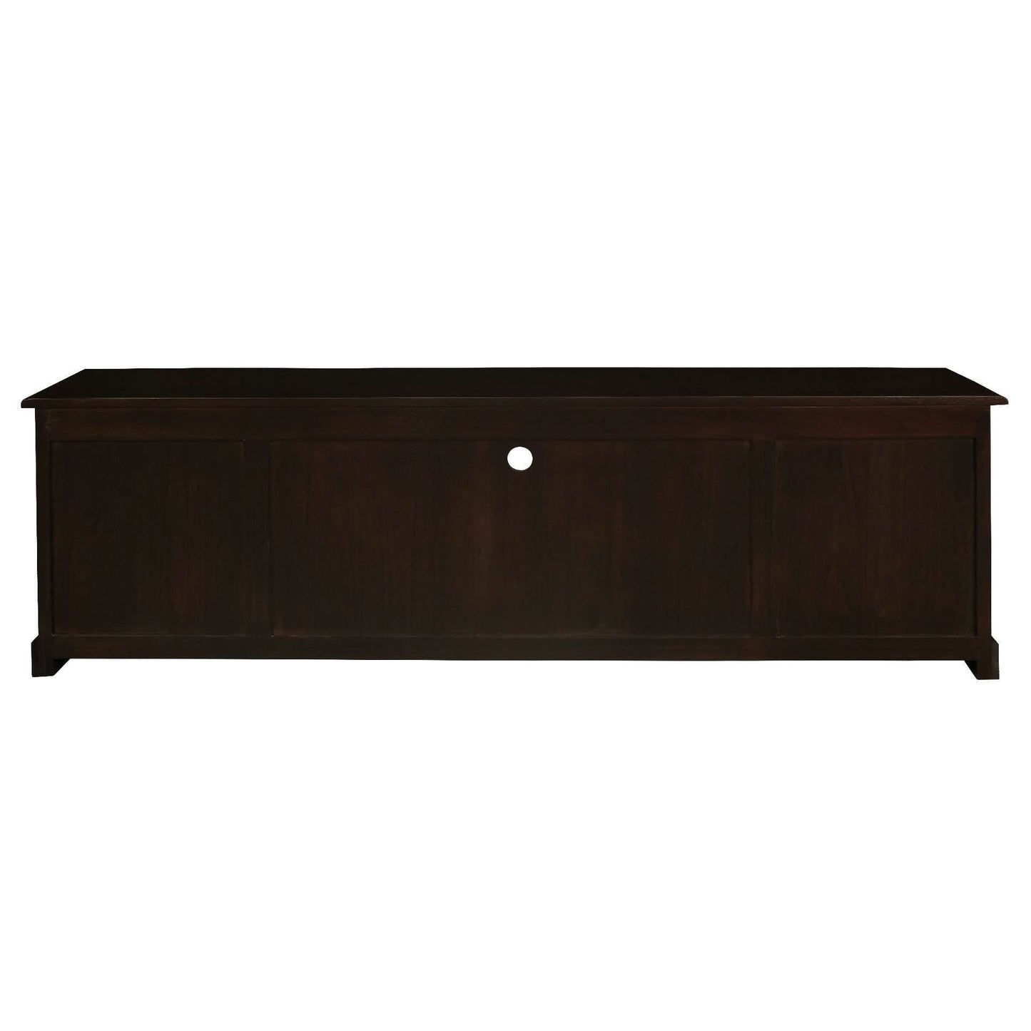 Tasmania Solid Mahogany 2 Door 4 Drawer TV / Entertainment Unit, 200cm in Chocolate - Chocolate Wood