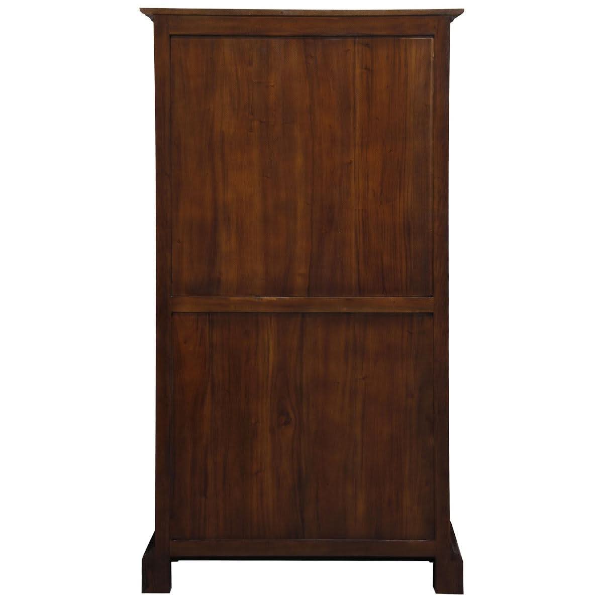 Tasmania Solid Mahogany Wide Bookcase in Mahogany - Chocolate Wood