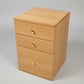 TELMA TASSIE OAK SMALL FILING CABINET IN CLEAR LACQUER ON WHEELS - MyChocolateWood