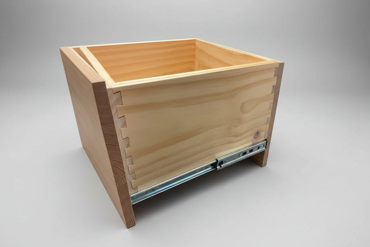 TELMA TASSIE OAK SMALL FILING CABINET IN CLEAR LACQUER ON WHEELS - MyChocolateWood