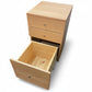 TELMA TASSIE OAK SMALL FILING CABINET IN CLEAR LACQUER ON WHEELS - MyChocolateWood