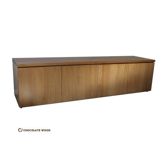 TESSA AUSTRALIAN CUSTOM MADE 4 DOOR LOWLINE/TV ENTERTAINMENT TV UNIT IN TASSIE OAK  - MyChocolateWood