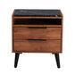 Thelo 2-Drawer Bedside Table in Riviera angle