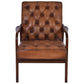 THEODORE VINTAGE LEATHER ARMCHAIR IN TOFFEE - MyChocolateWood