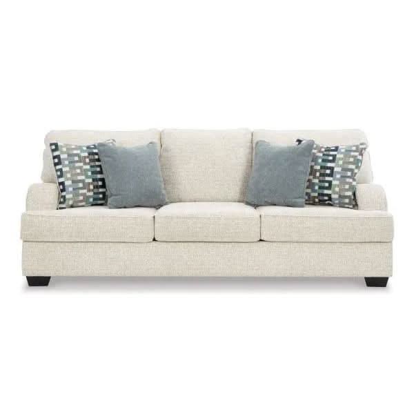 TIANA 3 + 2 LOUNGE SUITE CHENILLE POLYESTER WHITE /GREY MIX - MyChocolateWood
