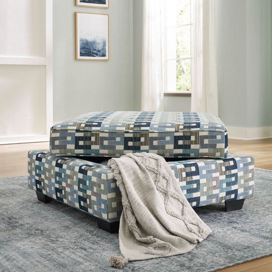 TIANA MULTI COLOURED STORAGE OTTOMAN - MyChocolateWood