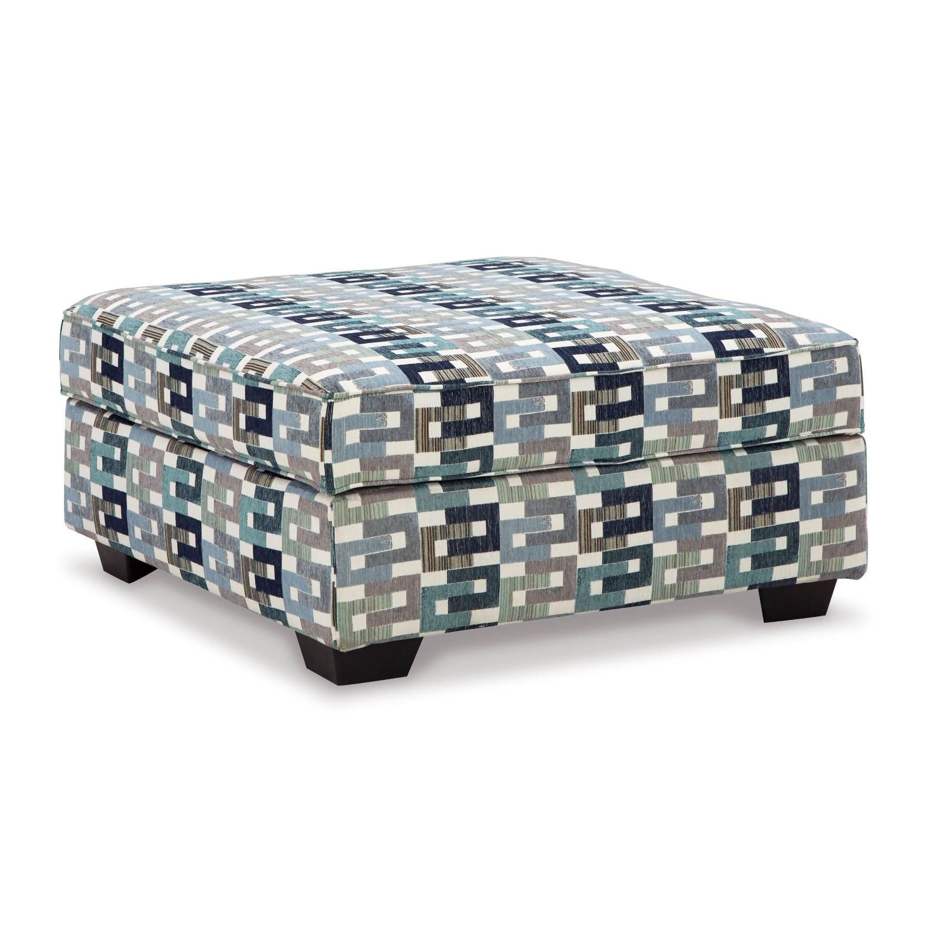 TIANA MULTI COLOURED STORAGE OTTOMAN - MyChocolateWood