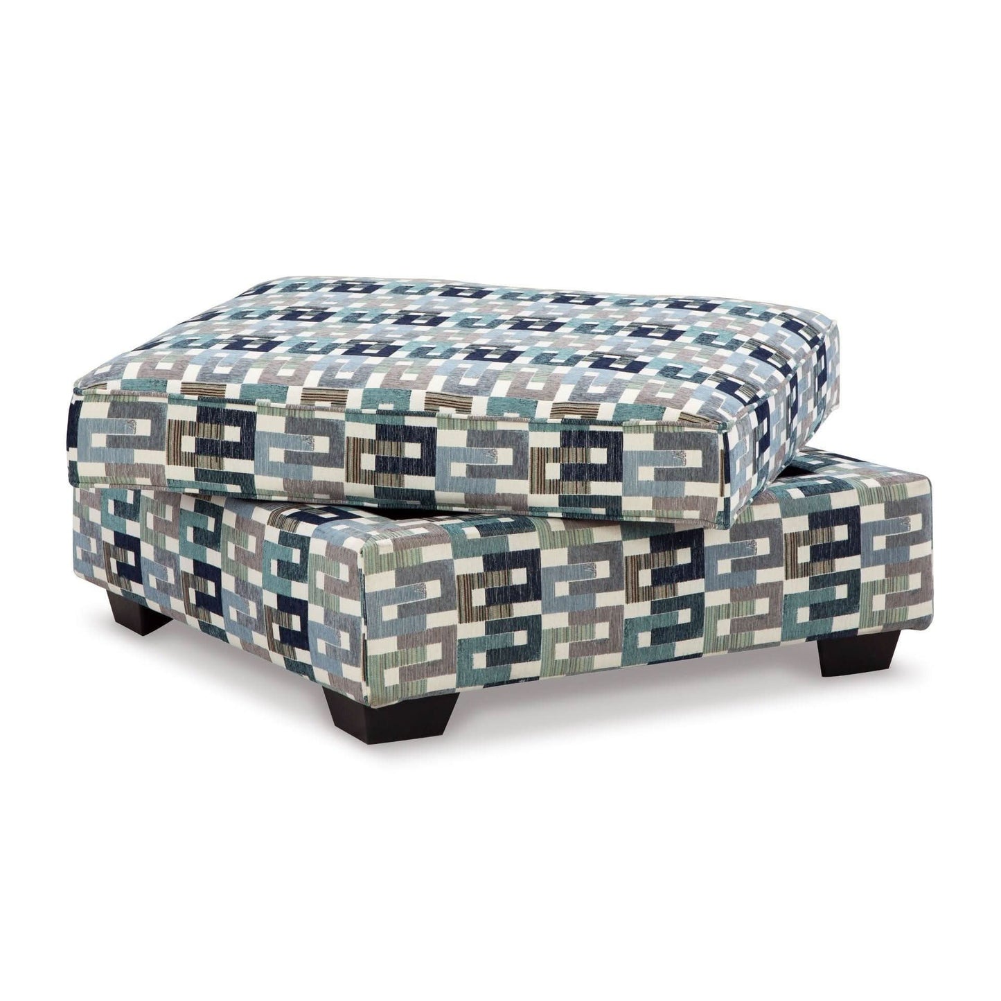 TIANA MULTI COLOURED STORAGE OTTOMAN - MyChocolateWood