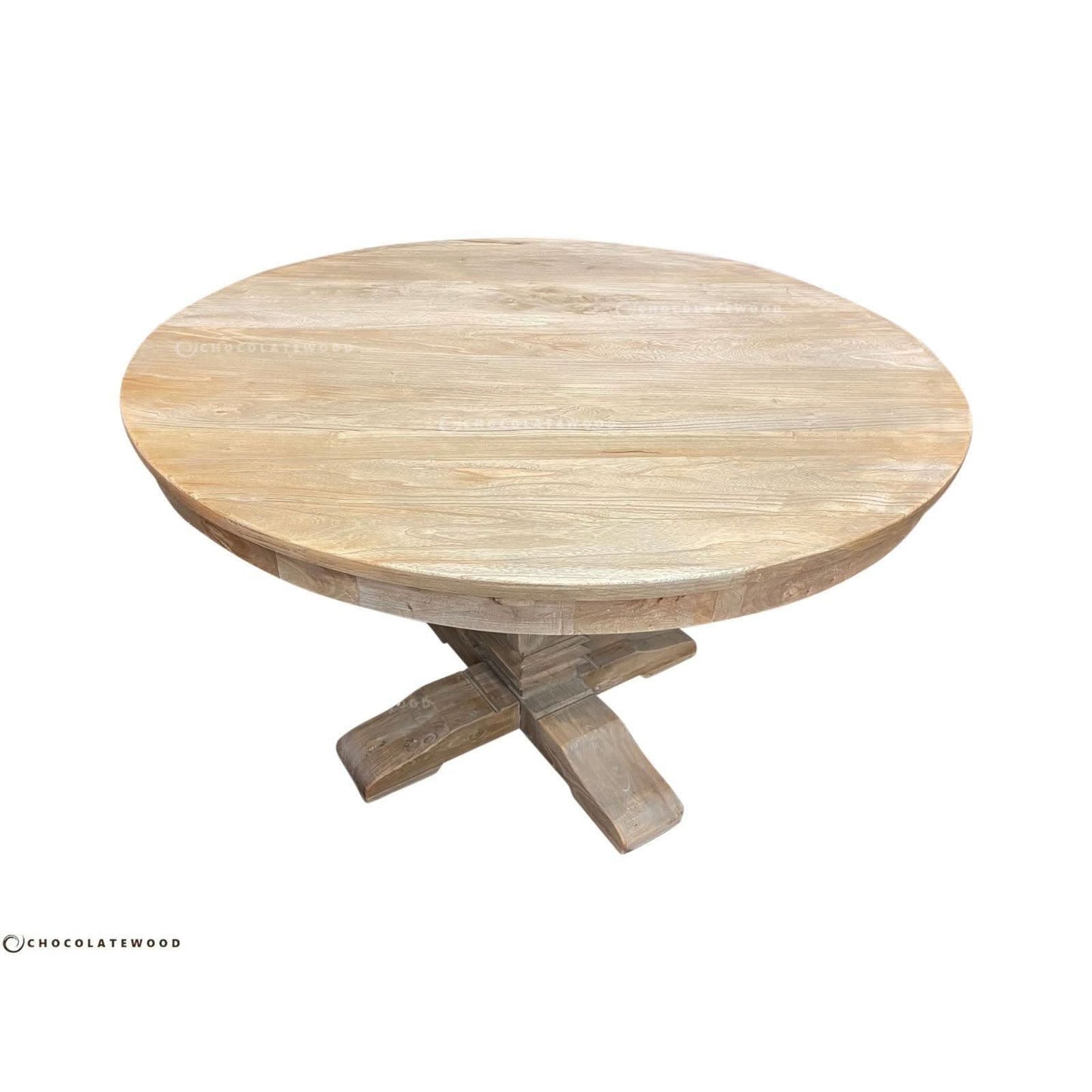 TIVOLI ROUND DINING TABLE 120CM DIAMETER +4 BERMUDA DINING CHAIRS IN BLACK - MyChocolateWood