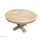 Tivoli Round Dining Table + 4 Bermuda Dining Chairs in Black, 140cm - Chocolate Wood
