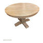 Tivoli Round Dining Table + 4 Bermuda Dining Chairs in Black, 150cm - Chocolate Wood