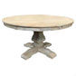 Tivoli Round Dining Table in Recycled Elm, 150cm - Chocolate Wood