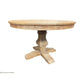 Tivoli Round Dining Table in Recycled Elm, 150cm - Chocolate Wood