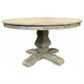 Tivoli Round Dining Table in Recycled Elm, 150cm - Chocolate Wood