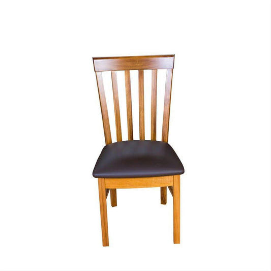 MyChocolateWood Toledo solid blackwood dining chair with sleek black finish, designed for modern dining room seating.