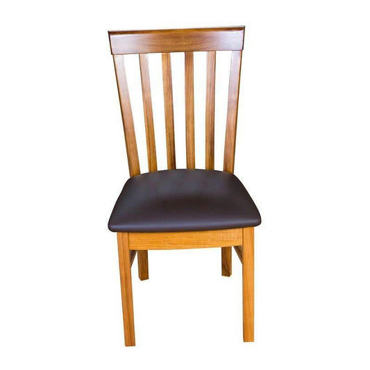 Chocolate Wood Toledo solid blackwood dining chair with sleek black finish, designed for modern dining room seating.
