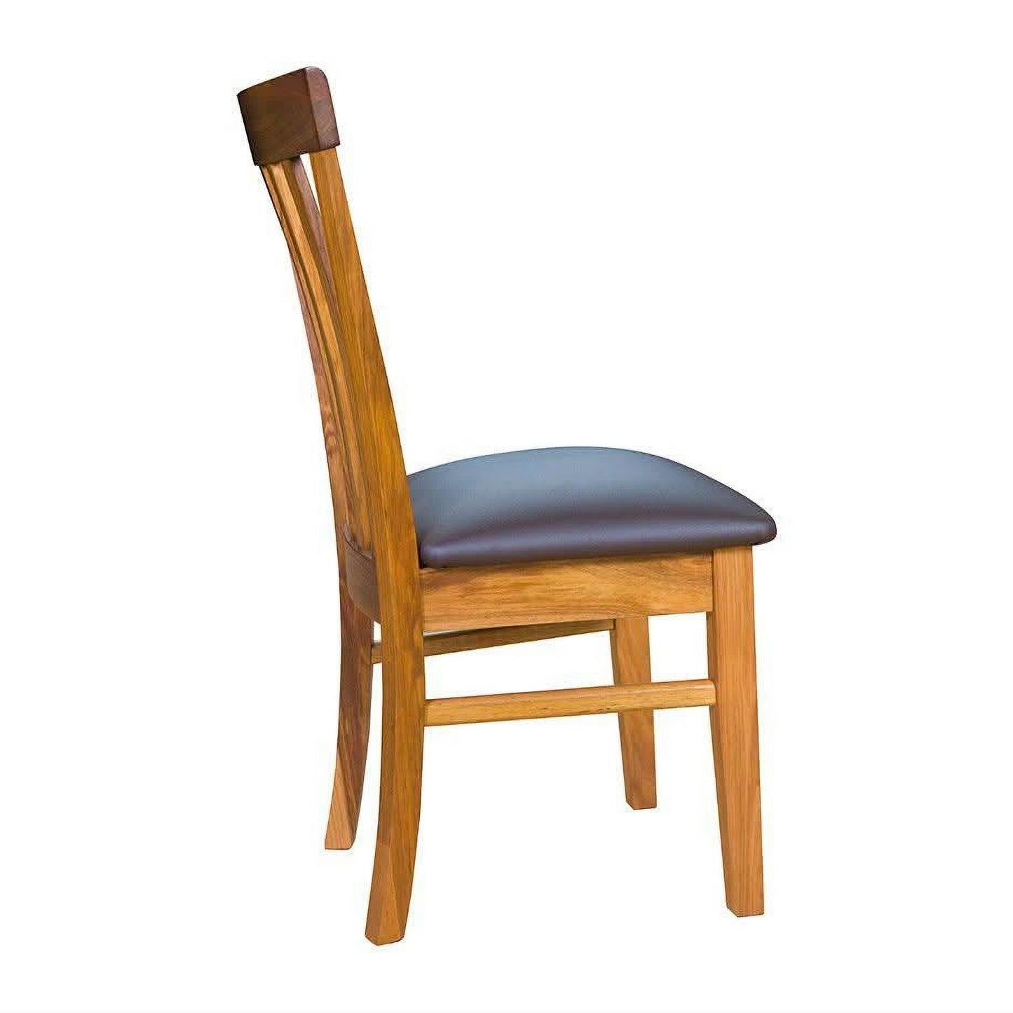 Chocolate Wood Toledo solid blackwood dining chair showcasing sleek, dark wood finish and modern design for dining room decor