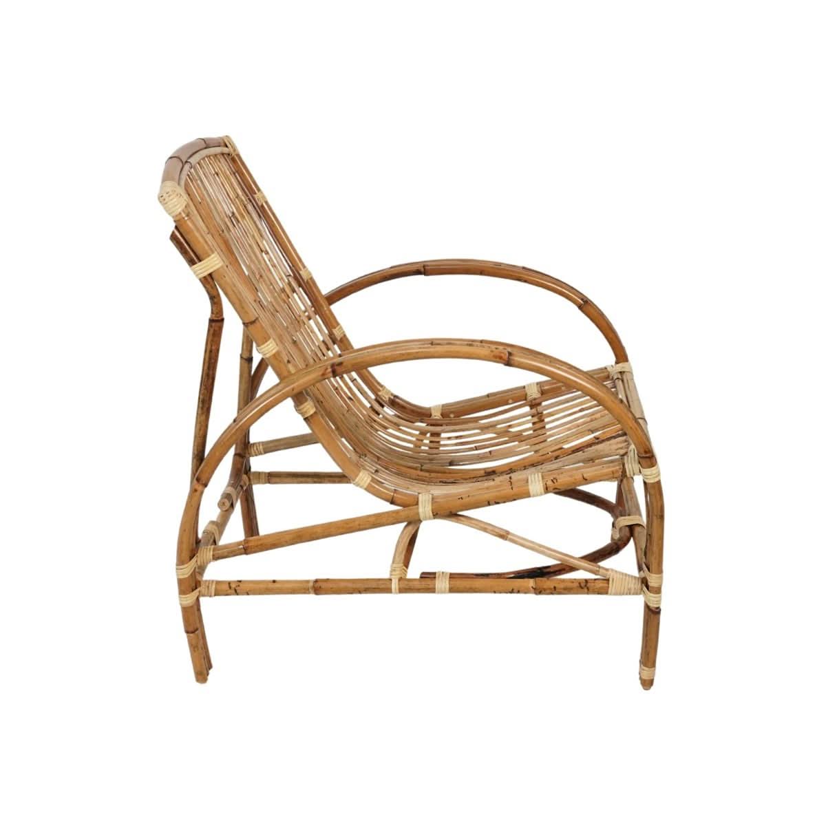 TOMO NATURAL RATTAN  VERANDAH CHAIR LOUNGE CHAIR ACCENT CHAIR/ ARMCHAIR /EASY CHAIR - MyChocolateWood