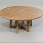 TORRENT ROUND DINING TABLE IN SOLID TASSIE OAK 180CM - CUSTOM MADE - MyChocolateWood
