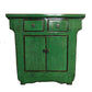 USHUN NGH003 CHINESE ANTIQUE RECYCLED  PINE TIMBER CABINET CUPBOARD TABLE GREEN - MyChocolateWood