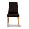 VALANCE BLACK PU DINING CHAIR WITH NATURAL LEGS IN TASSIE OAK