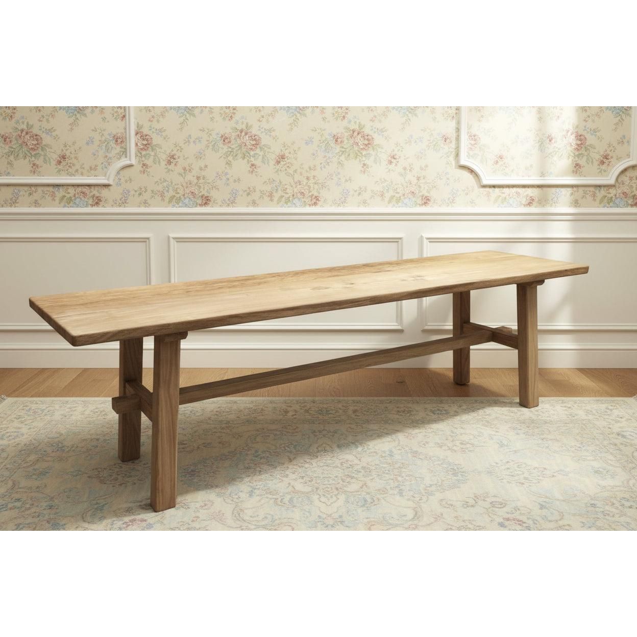 Valencia Farmhouse Rustic Bench in Recycled Elm 180cm