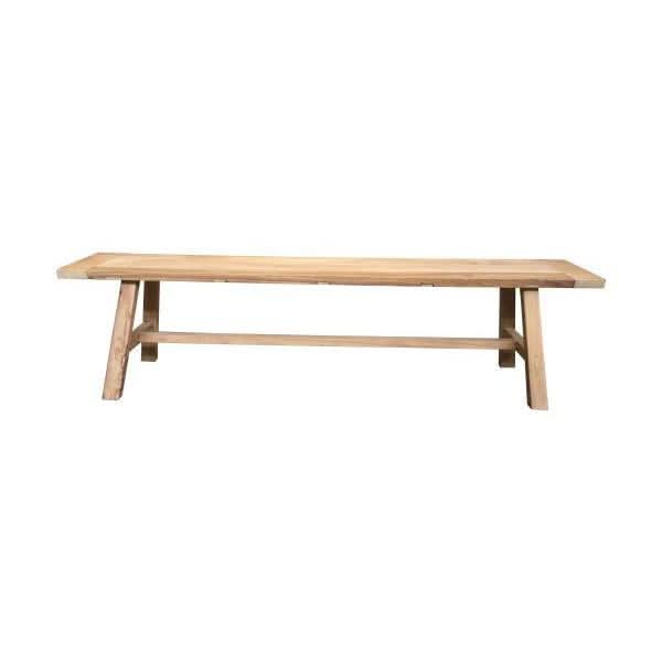 VALENCIA FARMHOUSE RUSTIC BENCH IN RECYCLED ELM FULL LENGTH 180CM - MyChocolateWood