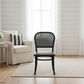 VALENCIA RECYCLED ELM DINING TABLE 184CM + 6  RECYCLED ELM BLACK BERMUDA DINING CHAIRS - MyChocolateWood