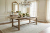 Recycled elm farmhouse dining table by MyChocolateWood, 184cm long, rustic wood finish, sturdy rectangular table for dining room.