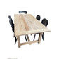 VALENCIA RECYCLED ELM FARMHOUSE DINING TABLE 240CM NATURAL WITH RAW FINISH - MyChocolateWood