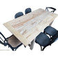 Valencia Recycled Elm Farmhouse Dining Table 240cm end