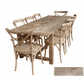 VALENCIA RECYCLED ELM FARMHOUSE DINING TABLE 290CM - MyChocolateWood