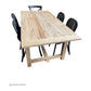 Valencia Recycled Elm Farmhouse Dining Table 290cm leg