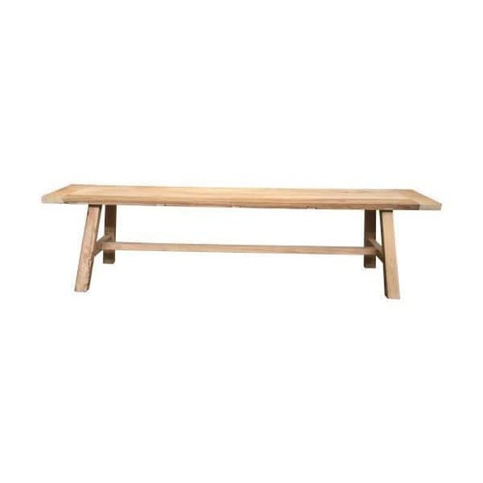 VALENCIA RECYCLED ELM FARMHOUSE RUSTIC BENCH FULL LENGTH 160CM - MyChocolateWood