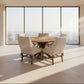 VALENTINA RECLAIMED ELM WOOD NATURAL ROUND DINING TABLE 120CM- DISTRESSED WHITE BASE