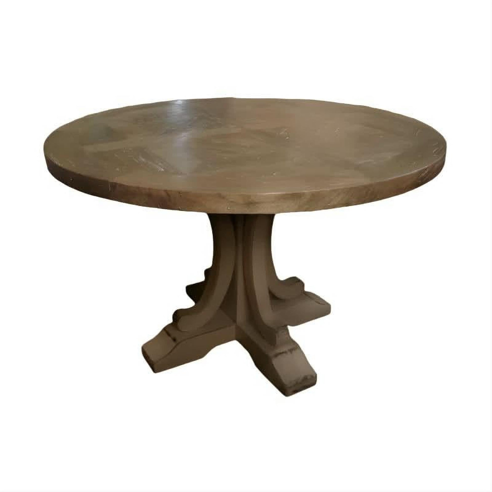 Valentina Reclaimed Elm Wood Round Dining Table 140cm in All Natural - Chocolate Wood