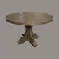 Valentina Reclaimed Elm Wood Round Dining Table 150cm in All Natural - Chocolate Wood