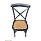 Valentina Round Dining Package with black chairs angle