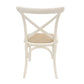 VALENTINA ROUND DINING TABLE 120CM- ALL NATURAL+ 5 MELROSE CROSS BACK CHAIRS IN SOLID WHITE - MyChocolateWood
