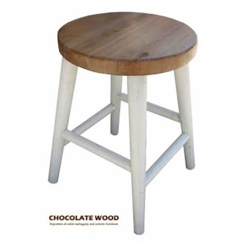 VEGA 2 TONE BARSTOOL IN SOLID HARDWOOD - MyChocolateWood