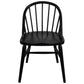 VERA SOLID OAK DINING CHAIRS IN BLACK SET OF 2 - MyChocolateWood
