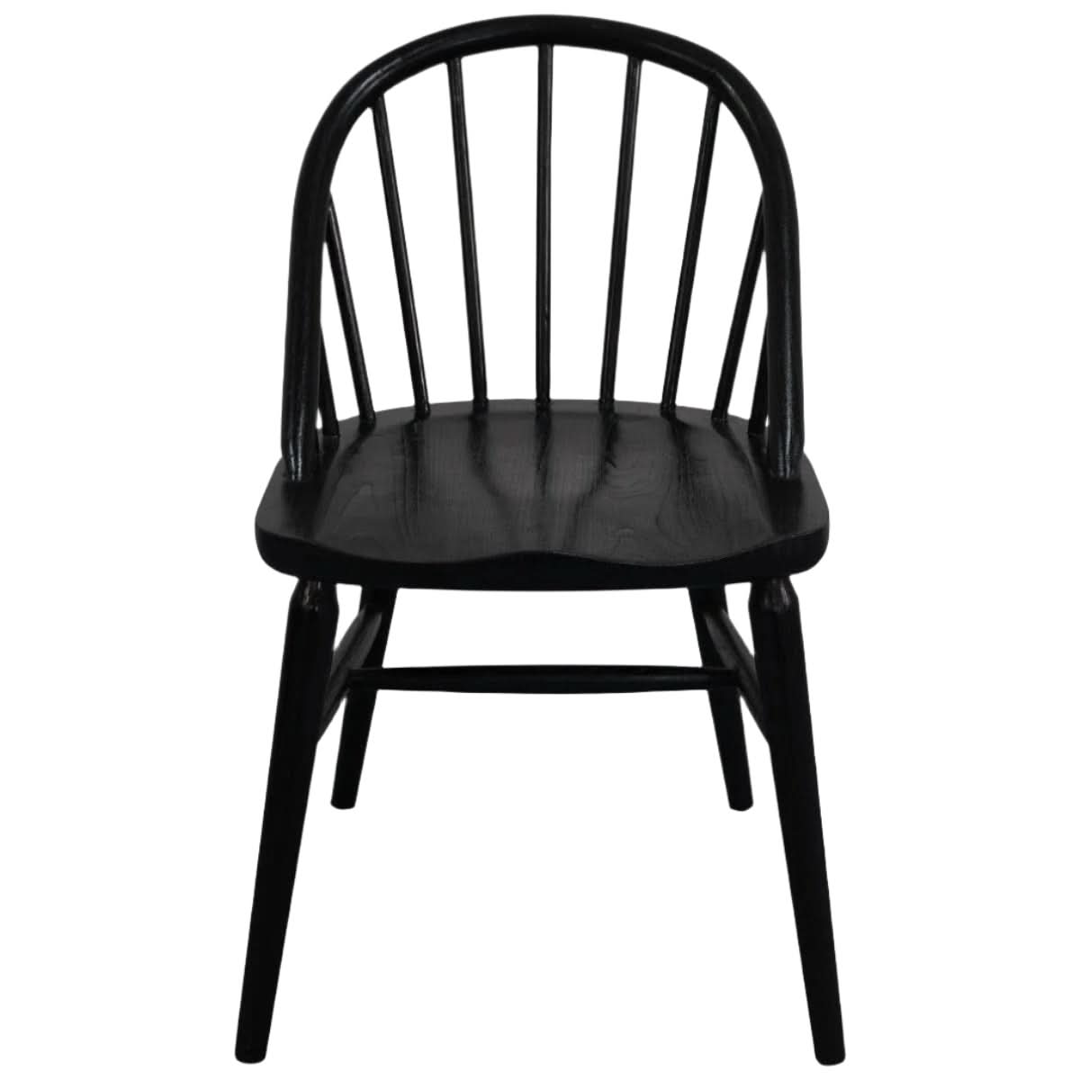 VERA SOLID OAK DINING CHAIRS IN BLACK SET OF 2 - MyChocolateWood