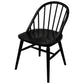 Vera Solid Oak Dining Chair in Black detail