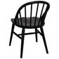 Vera Solid Oak Dining Chair in Black styled